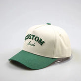 Wholesale Custom Embroidered Two Tone 5 Panel Baseball Cap Vintage Trucker Snapback Dad Hat for Men and Women